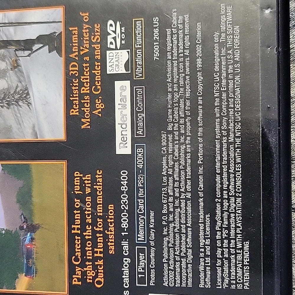 Cabela's Big Game Hunter for the PlayStation 2 Book Included - Picture 4 of 12